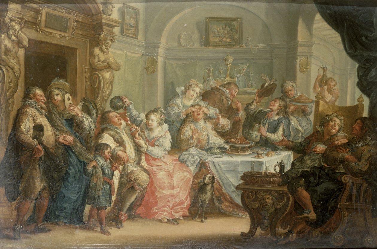 Festa campestre (uno di una coppia) da Johann Georg Platzer