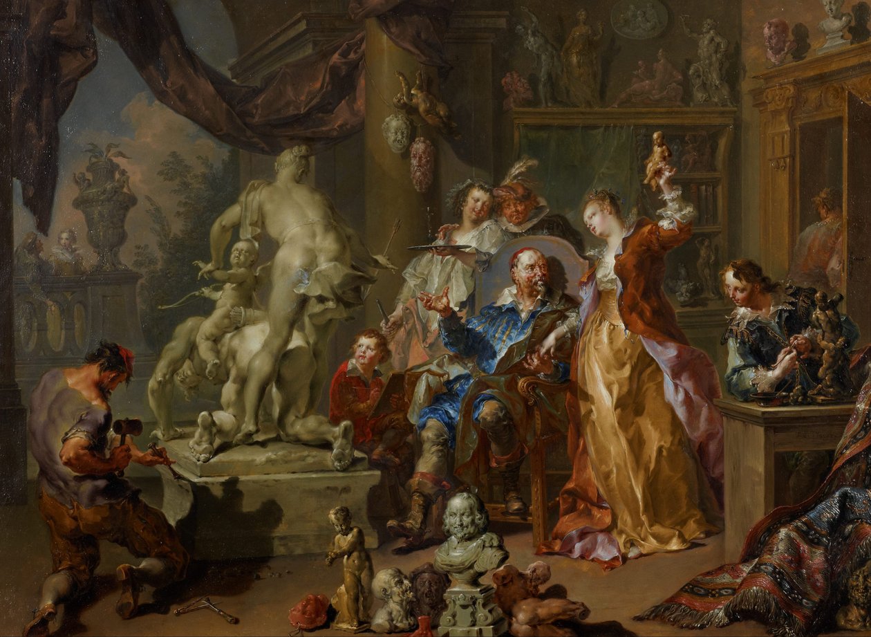 Lo studio dello scultore da Johann Georg Platzer