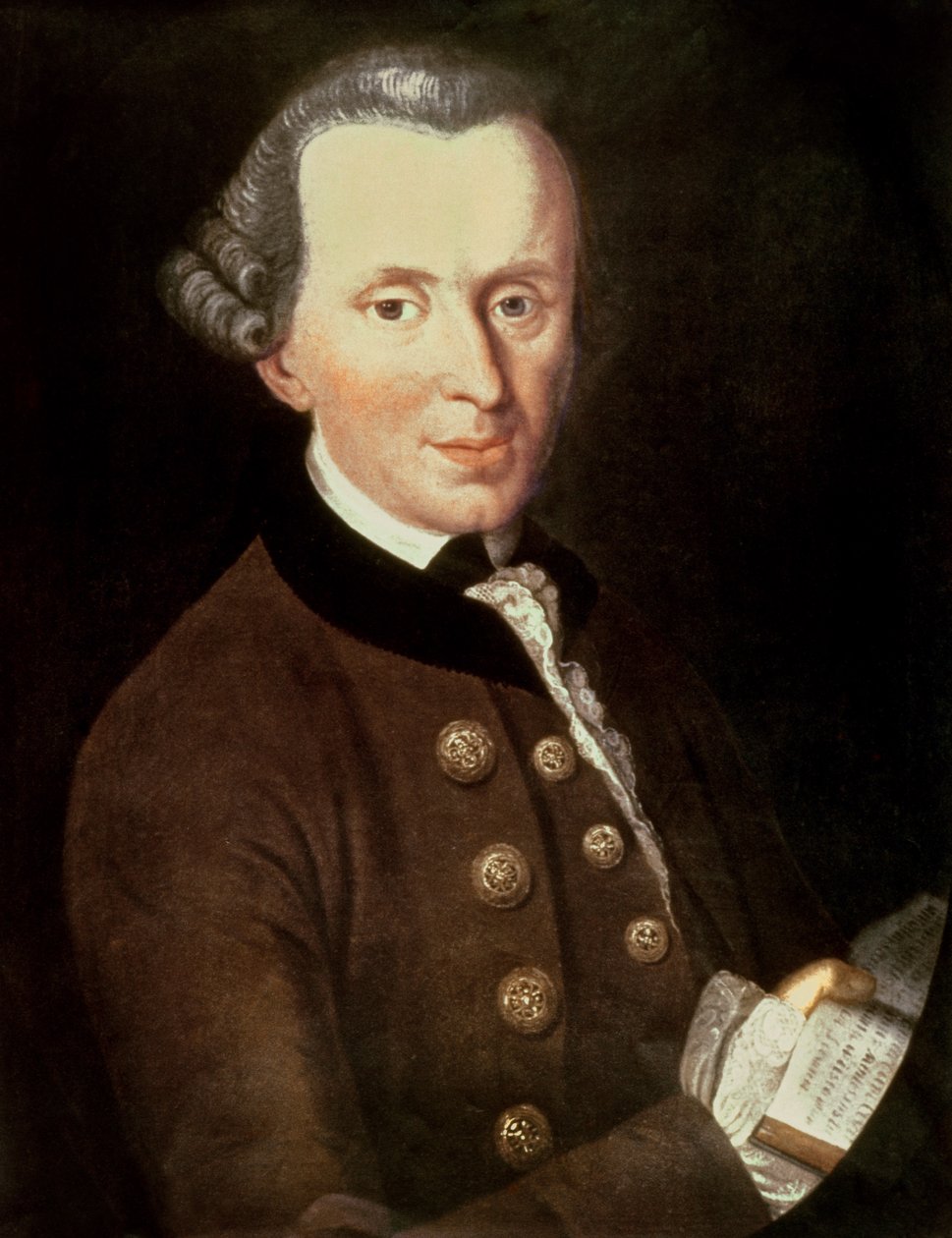Ritratto di Immanuel Kant, 1768 da Johann Gottlieb Becker