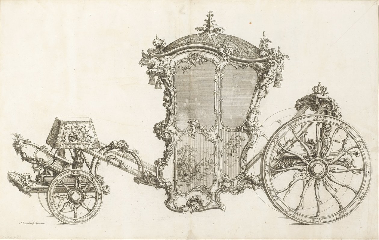 Progetto per una carrozza da Johann Michael Hoppenhaupt