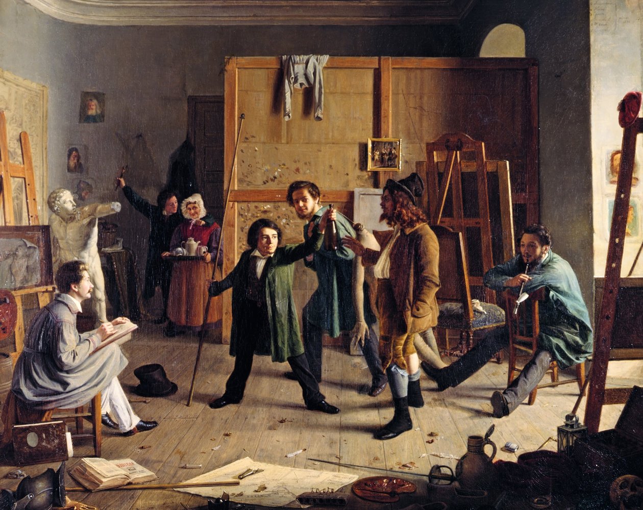 Scena di studio da Johann Peter Hasenclever