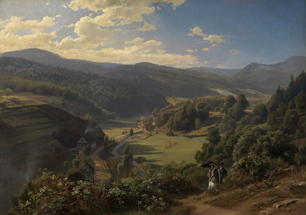 La Valle di Geroldsau vicino a Baden-Baden da Johann Wilhelm Schirmer