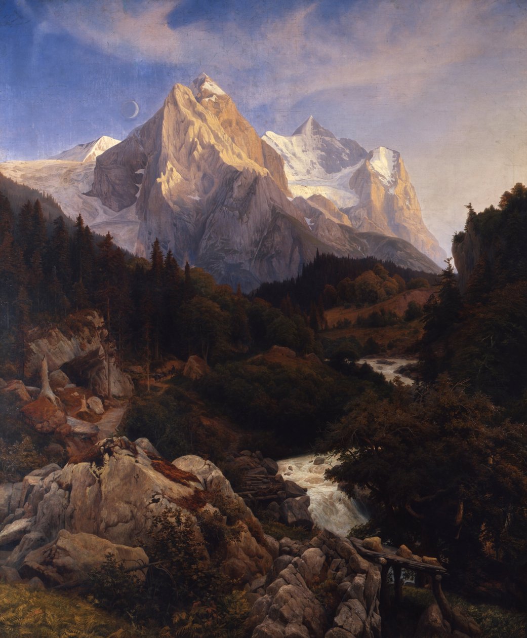 Il Wetterhorn da Johann Wilhelm Schirmer
