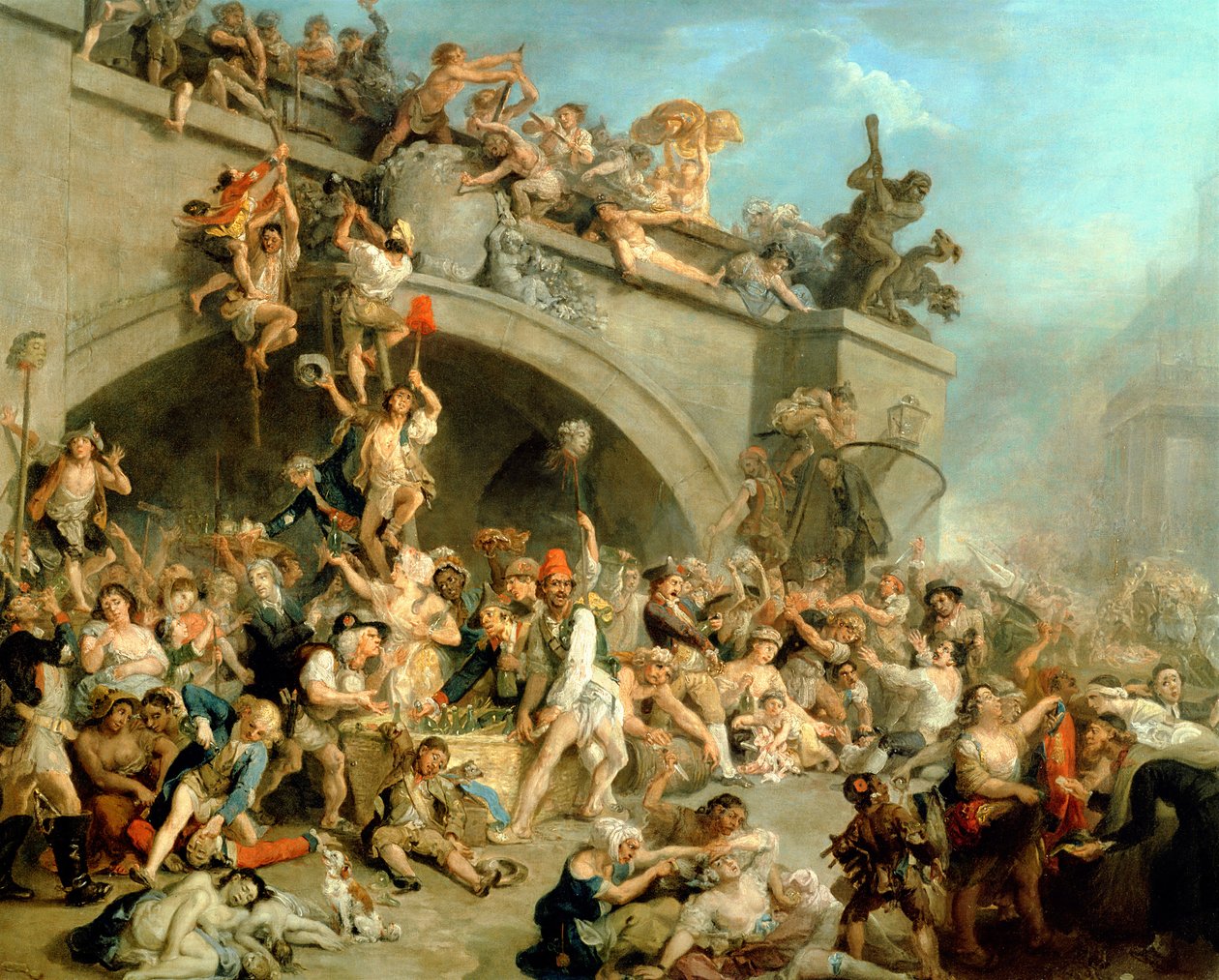 Sacco della cantina del re, 10 agosto 1792 da Johan Joseph Zoffany