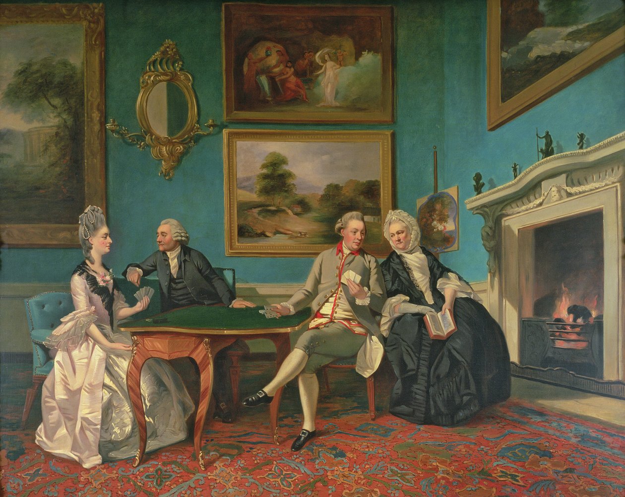 La famiglia Dutton nel salotto di Sherborne Park, Gloucestershire, c.1774 da Johan Joseph Zoffany