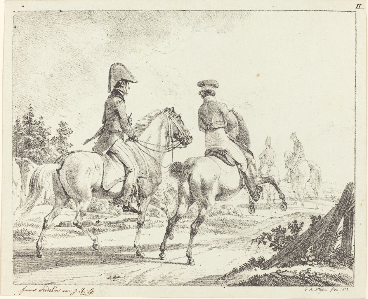 Studenti di Erlangen a Cavallo da Johann Adam Klein