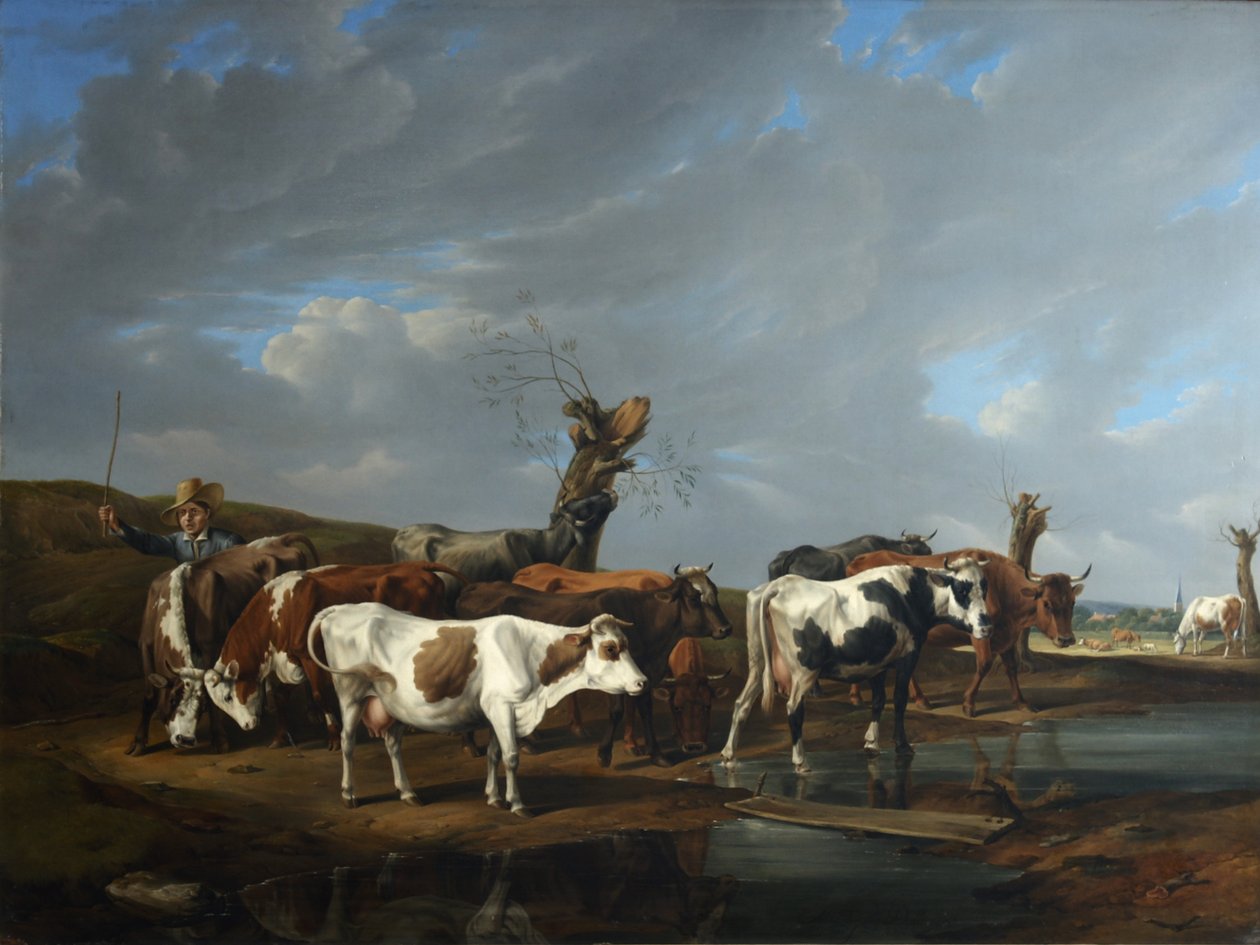 Mandria di mucche da Johann Alexander Dallinger von Dalling