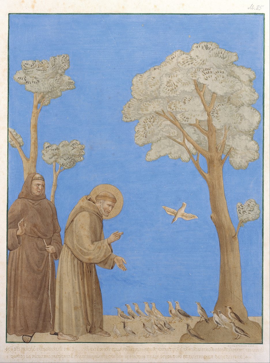 San Francesco predica agli uccelli da Johann Anton Ramboux