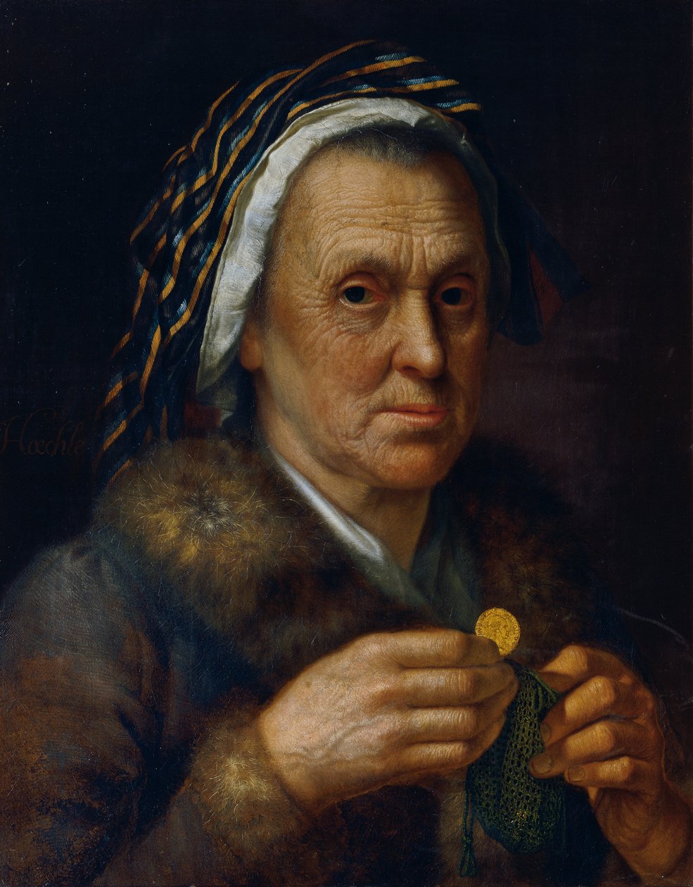 Vecchia donna con un ducato da Johann Baptist Höchle