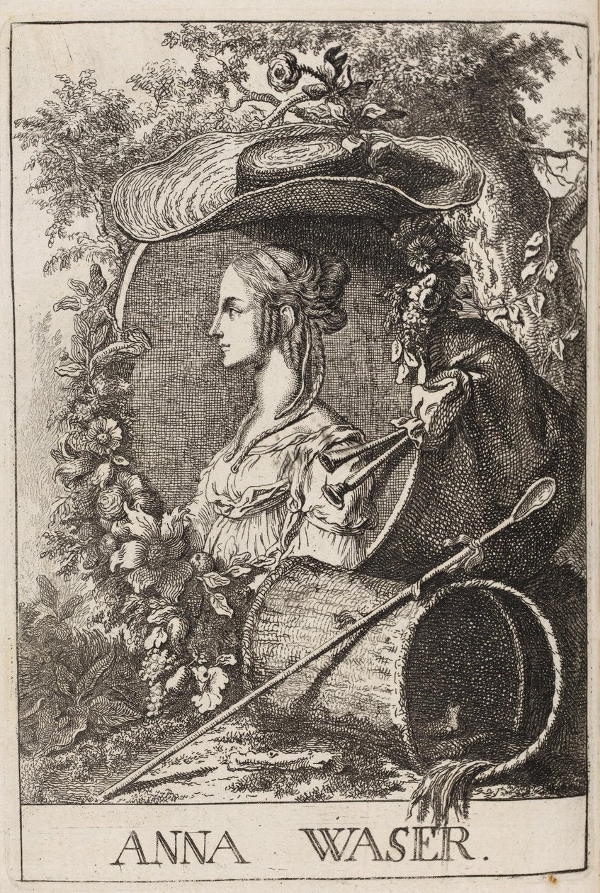 Anna Waser di Füssli, 1757 da Johann Caspar Füssli
