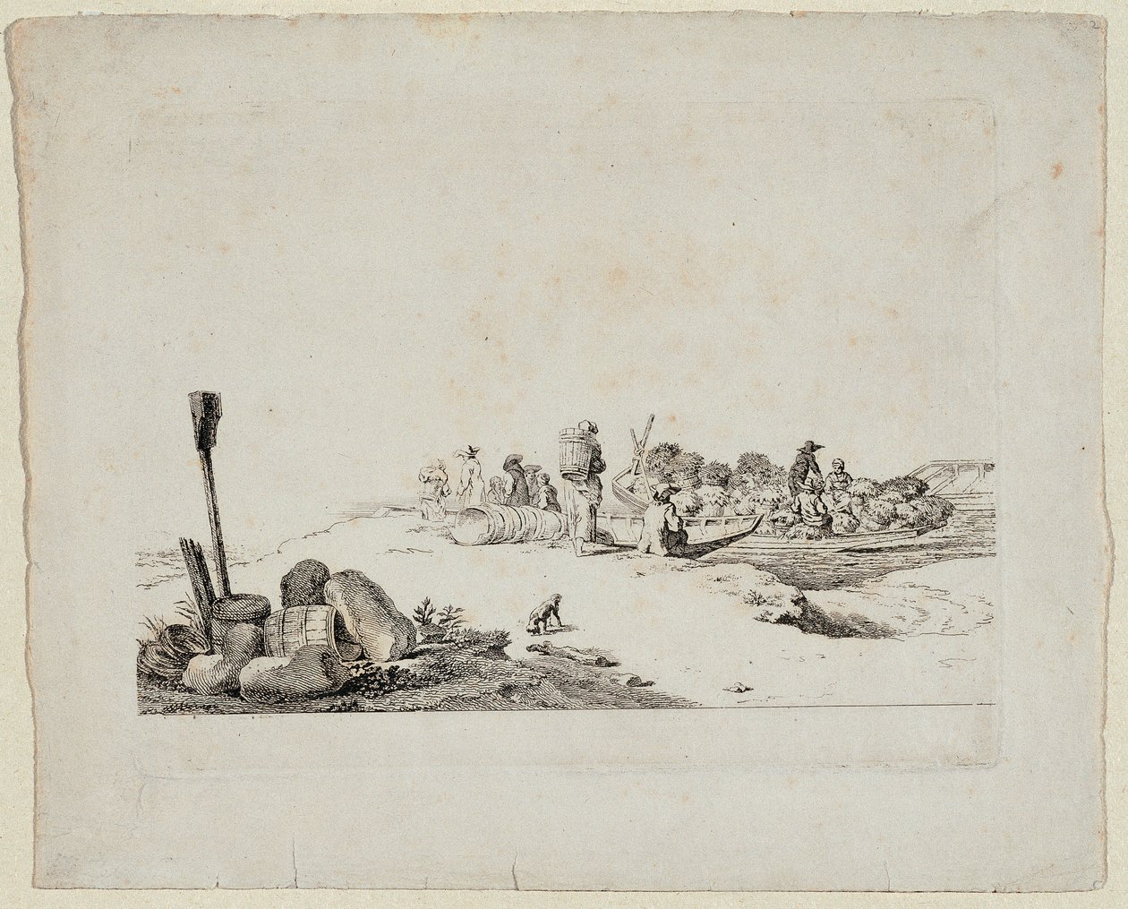 Paesaggio con contadini da Johann Christian Brand