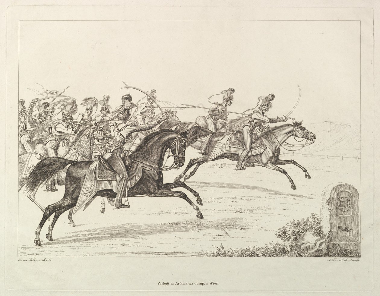 Lancieri Austriaci, inizio XIX secolo da Johann Christian Erhard