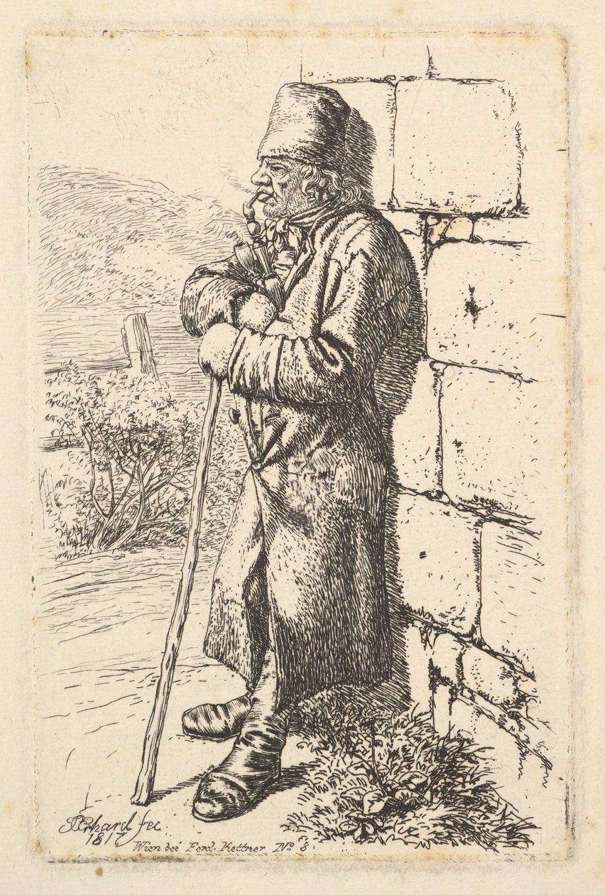 Il fumatore di tabacco, 1817 da Johann Christian Erhard