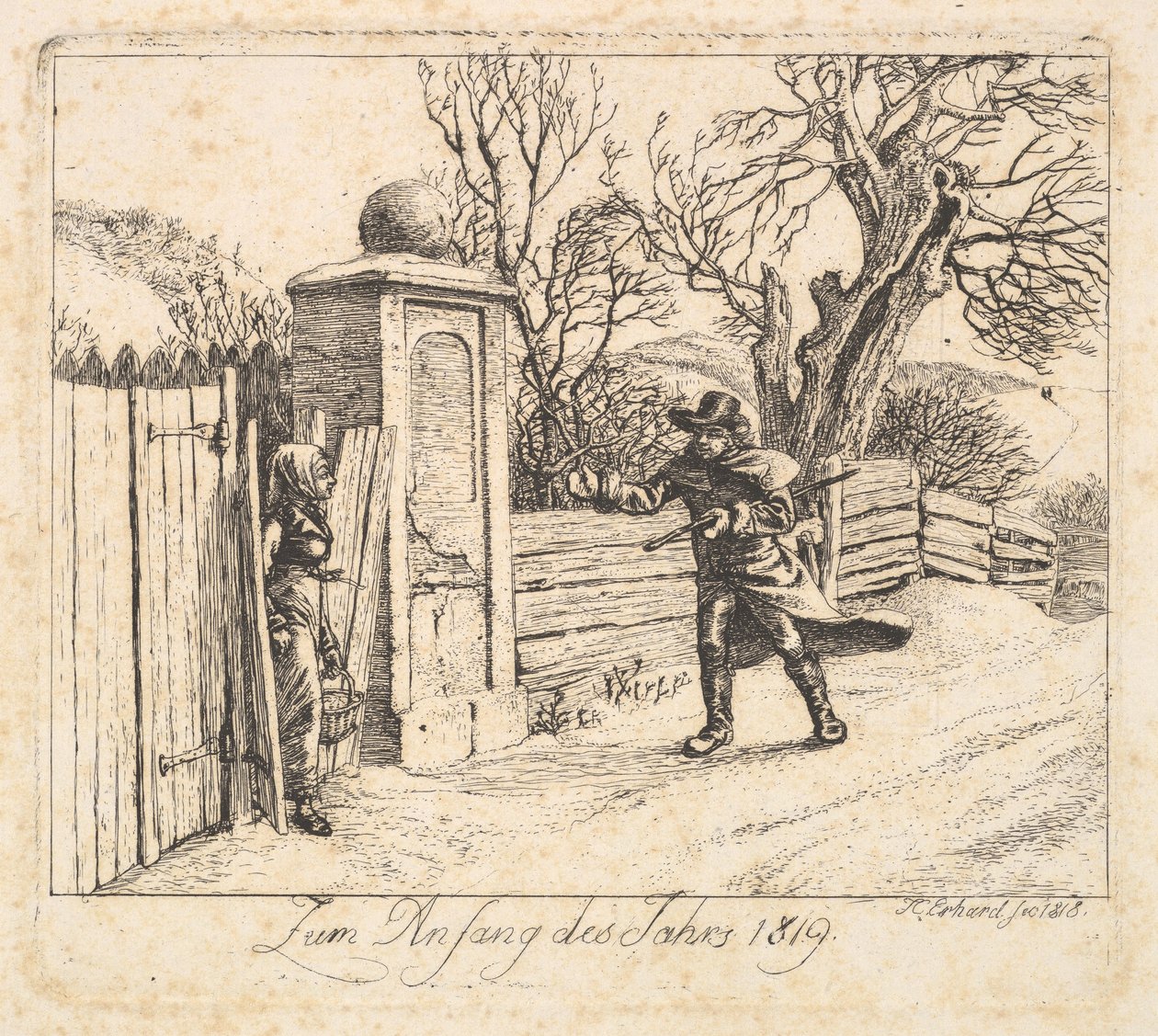 Paesaggio Invernale, 1818 da Johann Christian Erhard