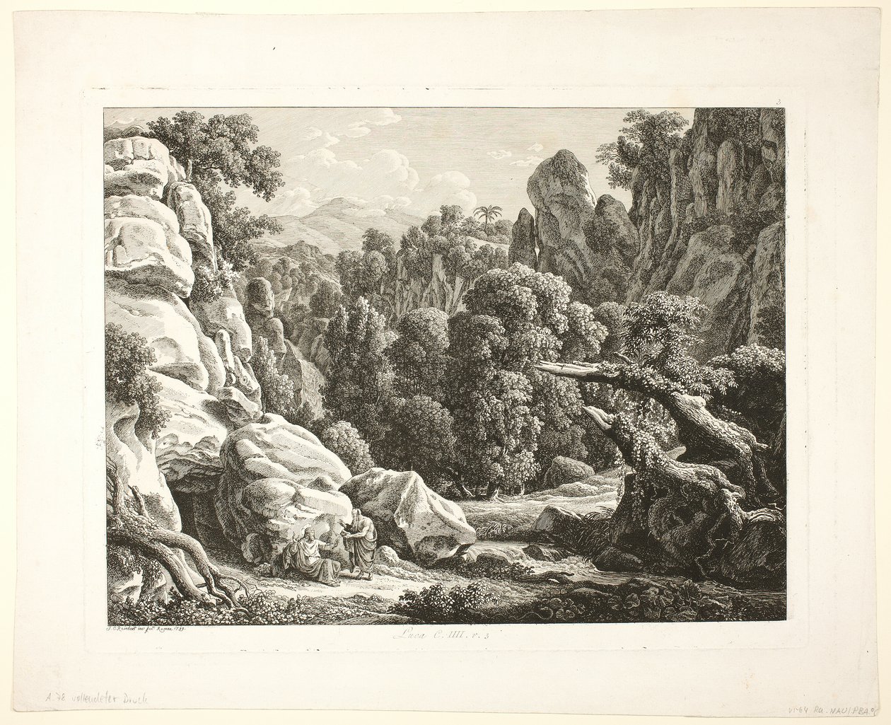 Paesaggio con la Tentazione di Cristo da Johann Christian Reinhart