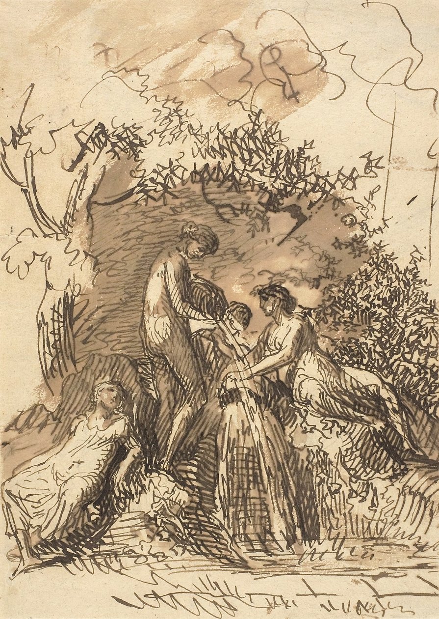Giovani Ragazze a una Fontana, c.1790-99 da Johann Christian Reinhart