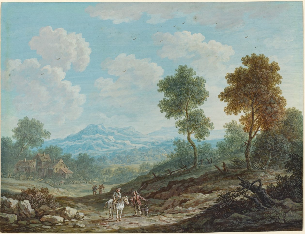 Viaggiatori in una vasta valle da Johann Christoph Dietzsch