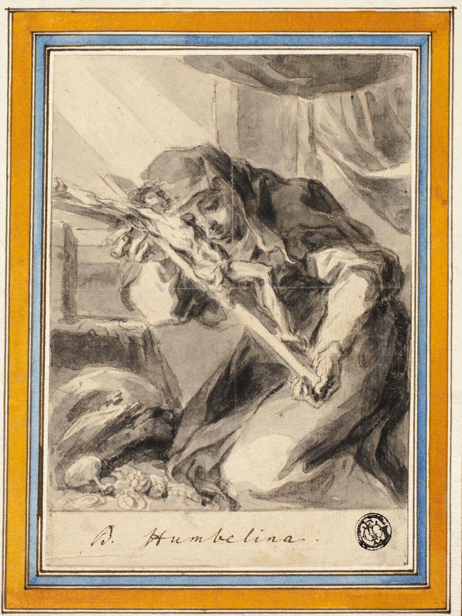 Beata Humbelina con crocifisso, circa 1700 da Johann Christoph Lischka