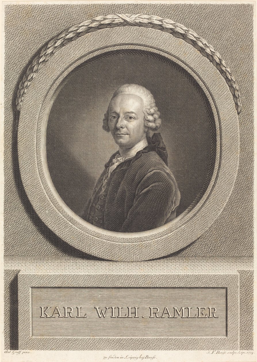 Karl Ramler da Johann Friedrich Bause after Anton Graff