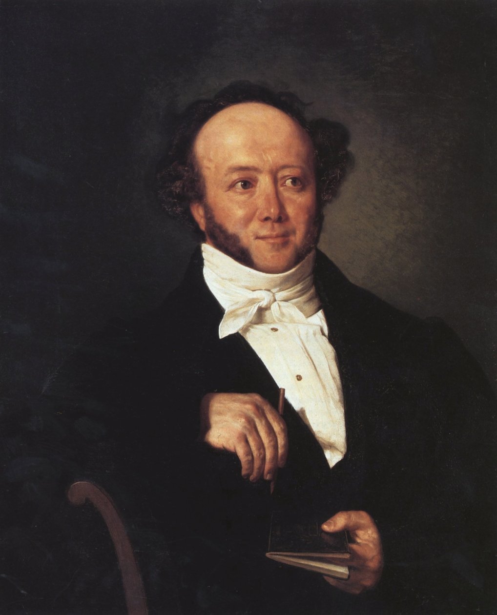 Ritratto di Albert Bitzius (1797-1854). da Johann Friedrich Dietler
