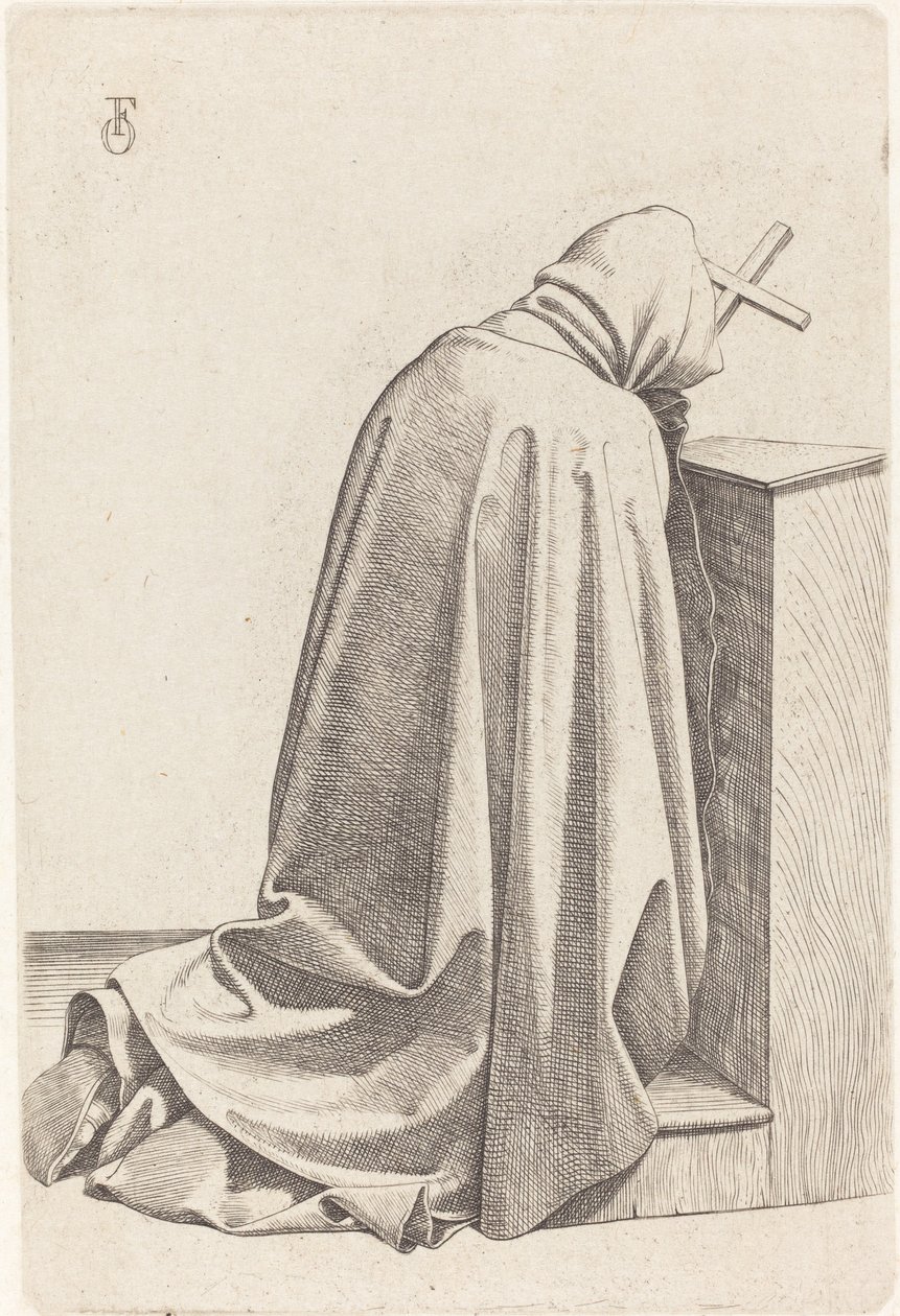Monaco in preghiera da Johann Friedrich Overbeck
