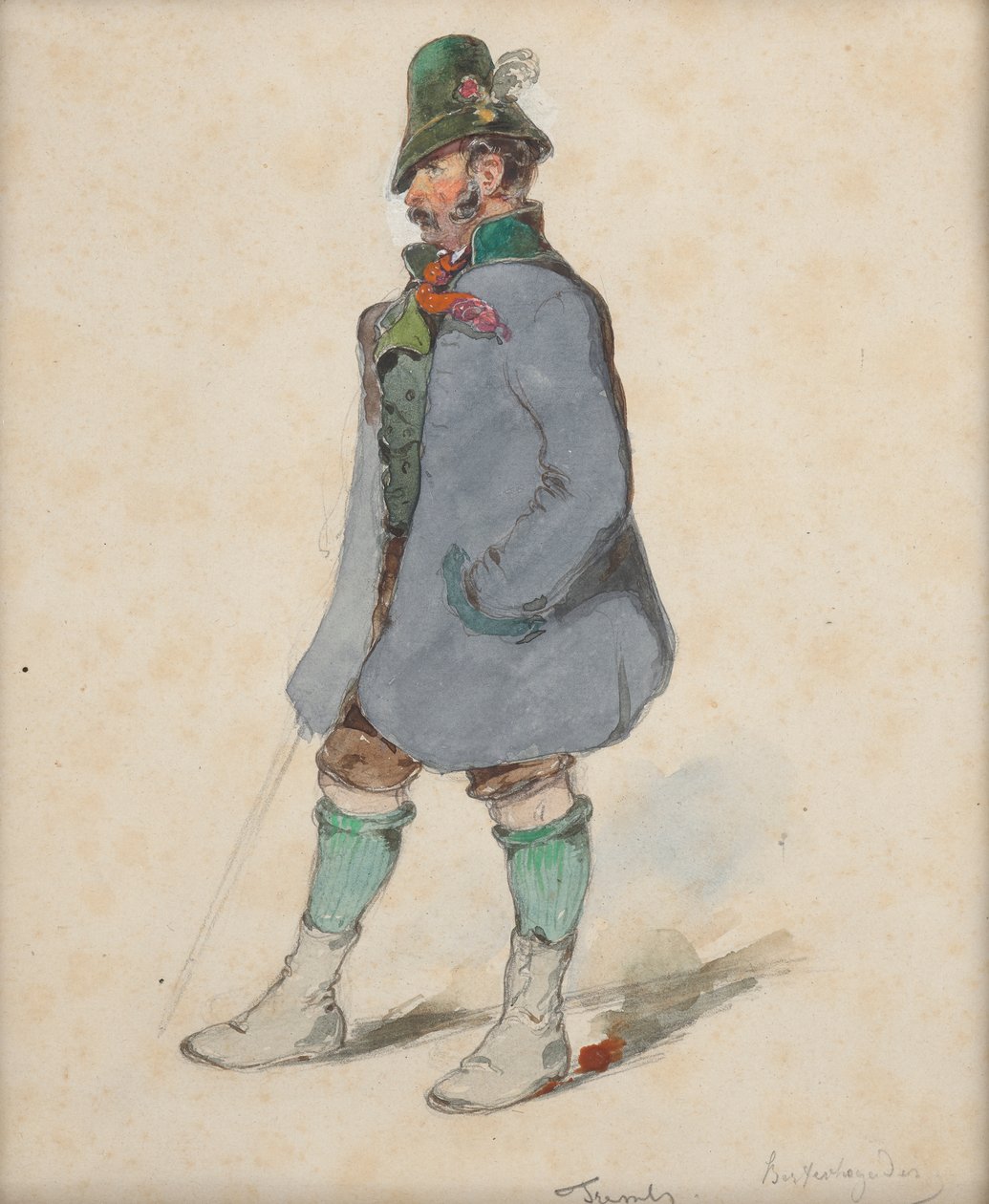Contadino in costume di Berchtesgaden da Johann Friedrich Treml