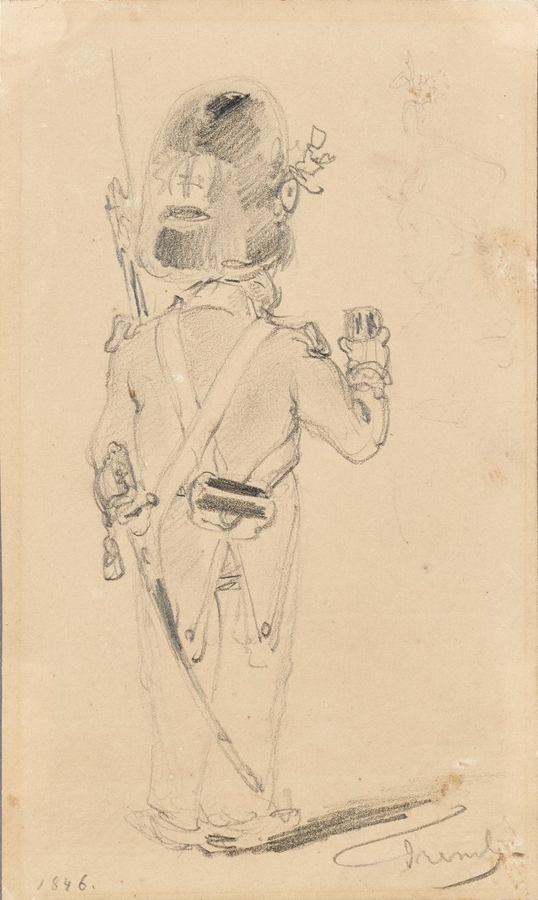 Schizzo di soldato da Johann Friedrich Treml
