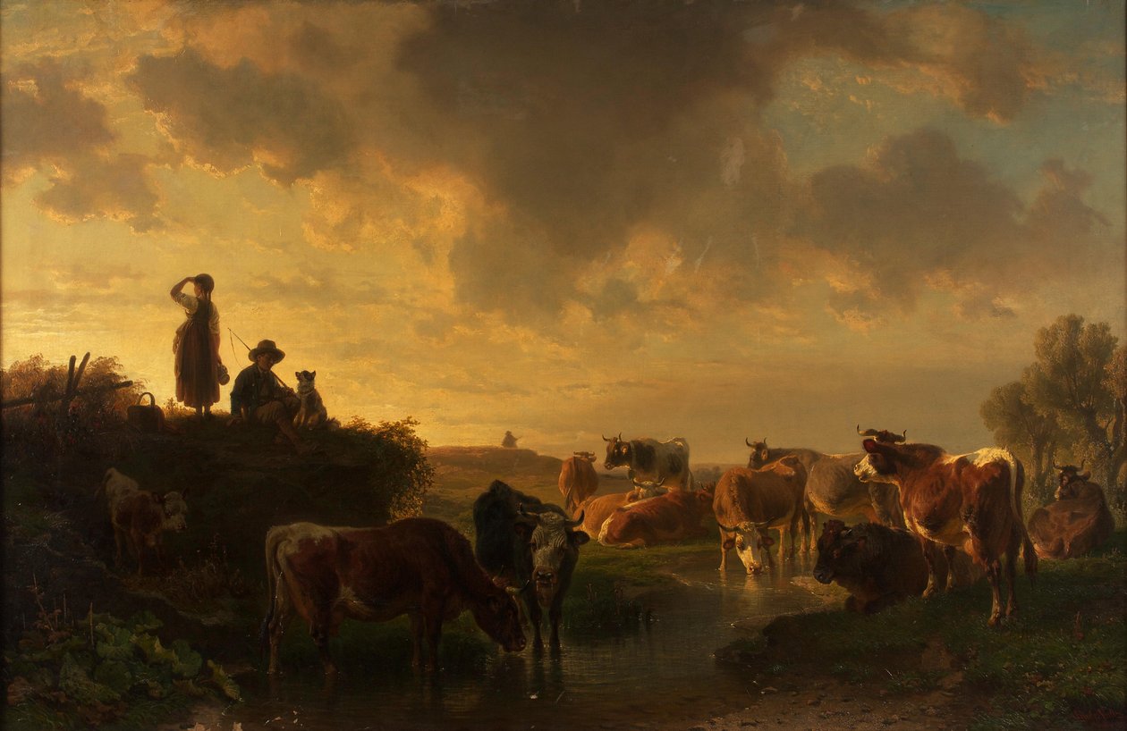 Sera al pascolo da Johann Friedrich Voltz