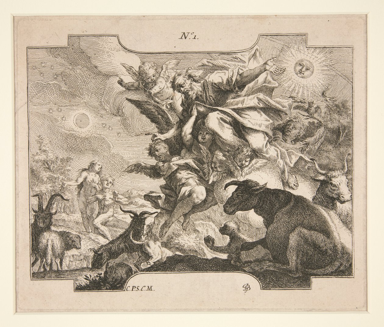 La Creazione (?) da Johann Georg Bergmuller
