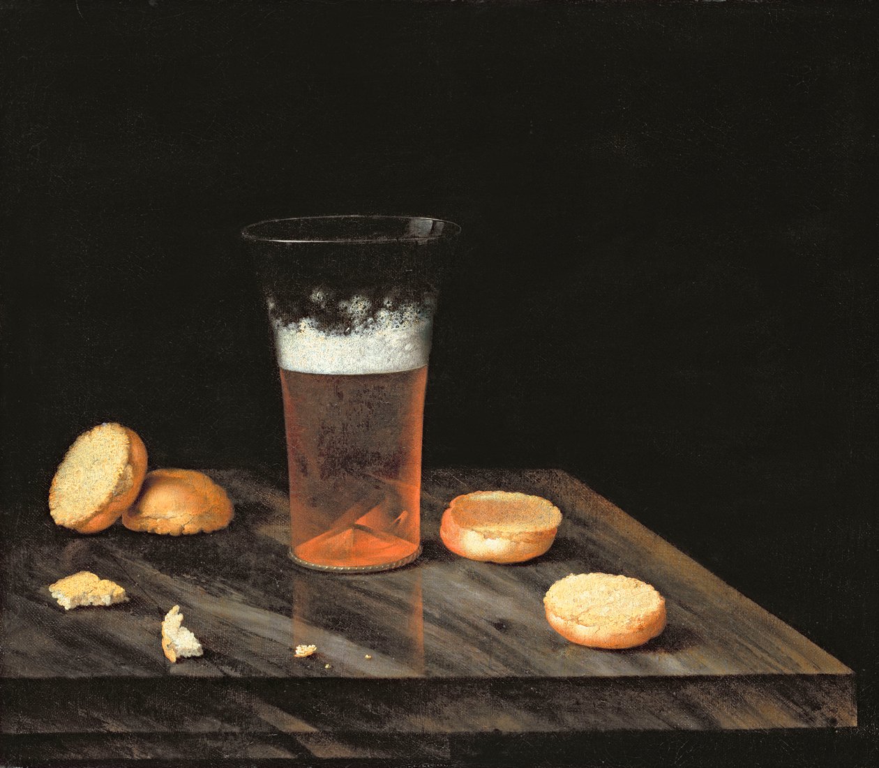 Natura morta con bicchiere di birra da Johann Georg Hinz