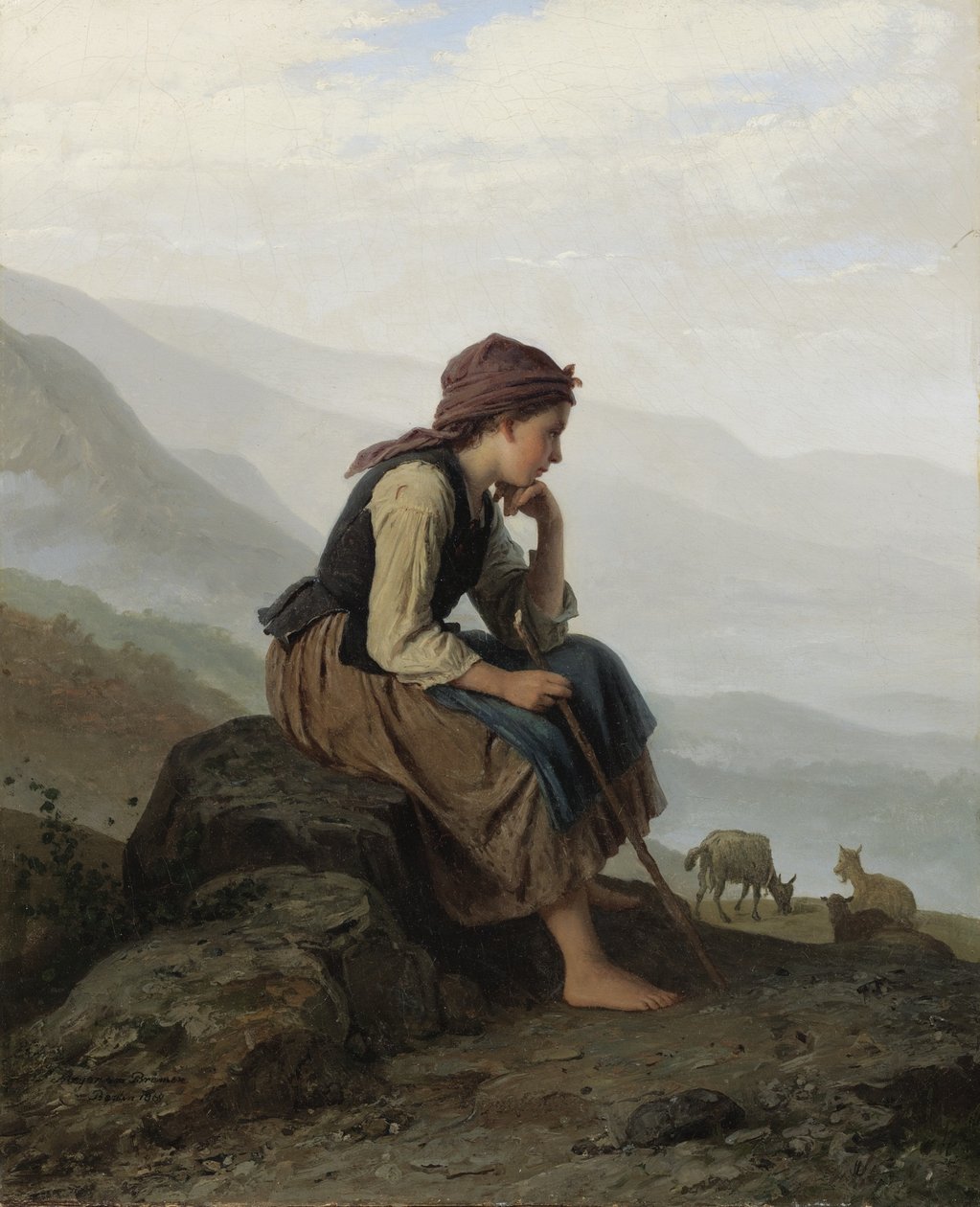Il piccolo pastore di capre da Johann Georg Meyer