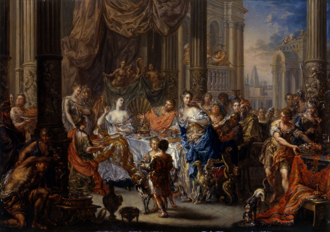 Il banchetto di Cleopatra da Johann Georg Platzer