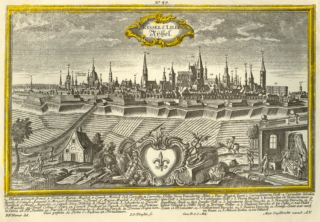 Lille, c. 1740 da Johann Georg Ringlin