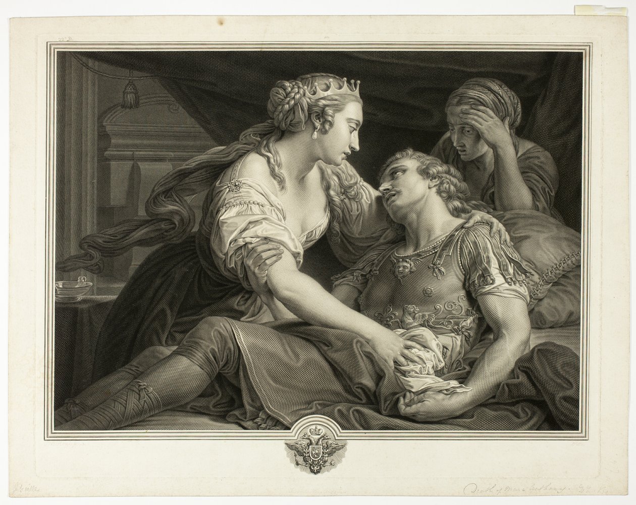 Morte di Marco Antonio da Johann Georg Wille