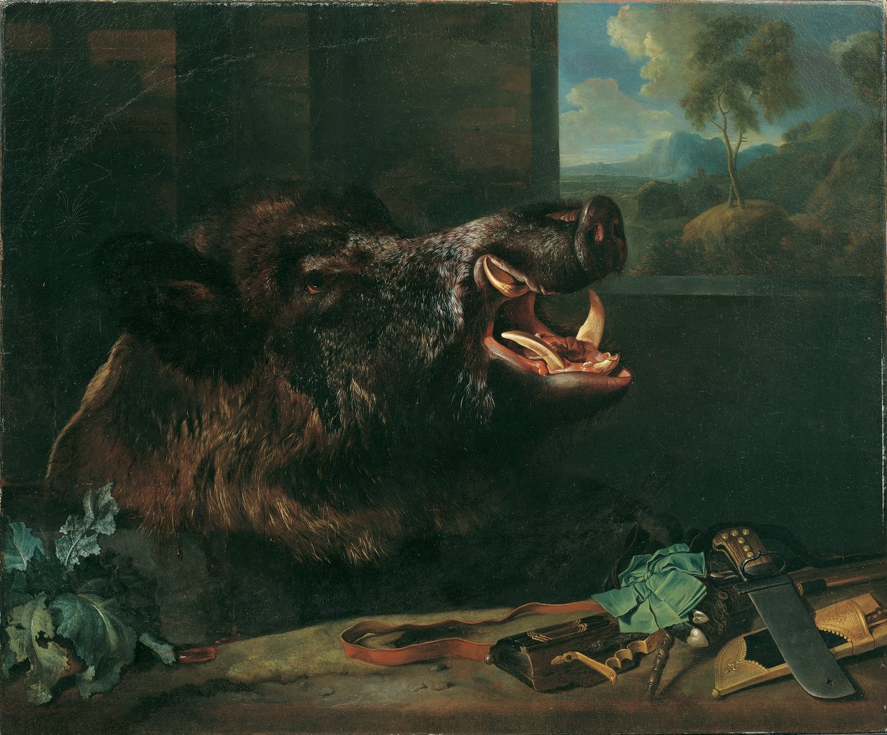 Natura morta con cinghiale da Johann Georg de Hamilton
