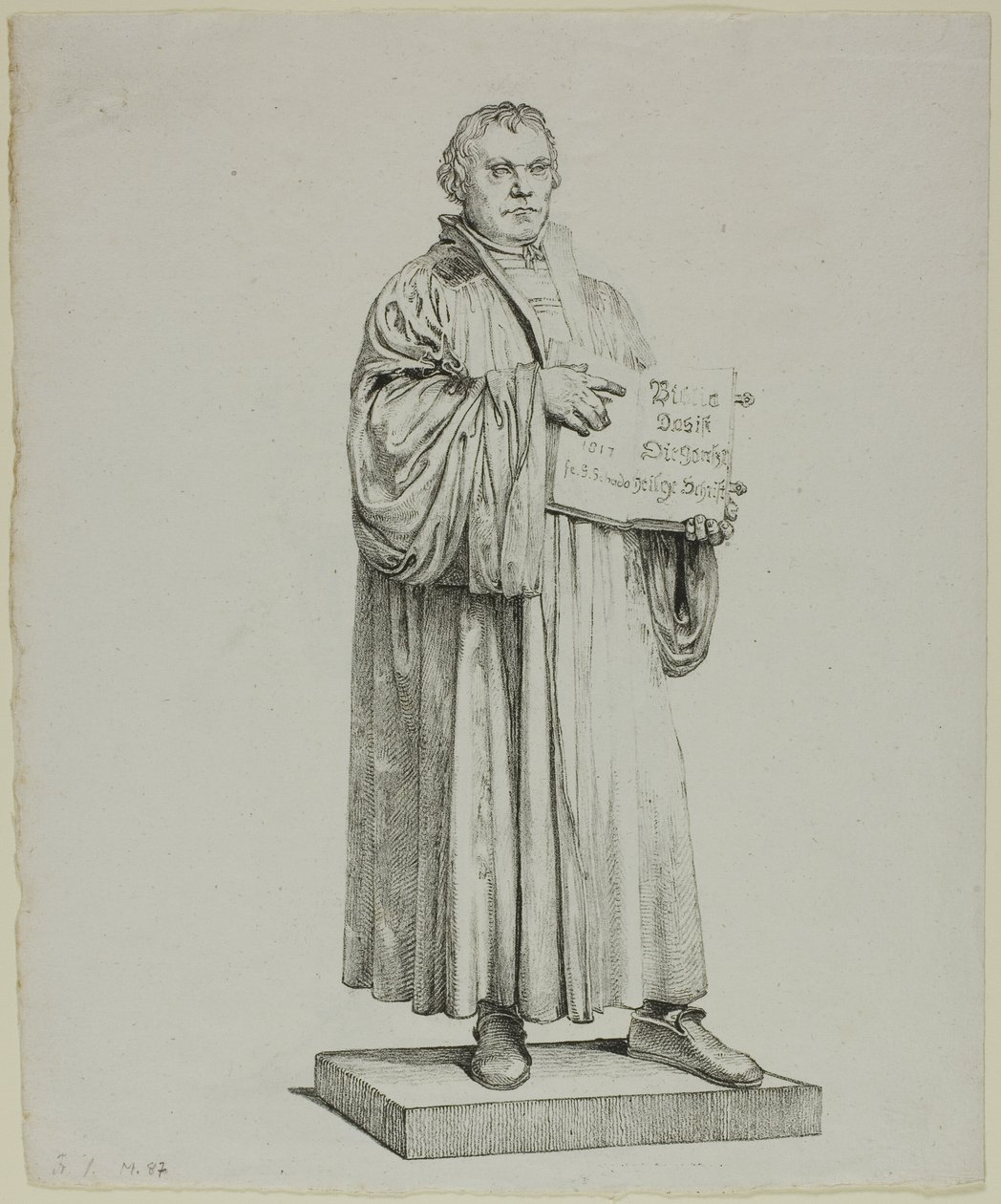 La statua di Lutero a Wittenberg da Johann Gottfried Schadow