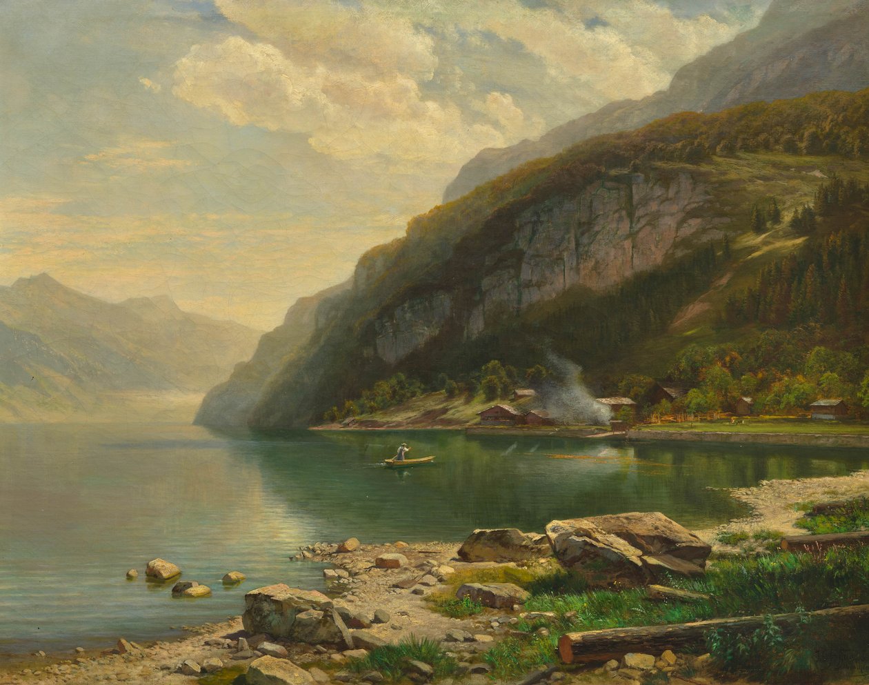 Johann Gottfried Steffan al lago di Brienz c1883 da Johann Gottfried Steffan