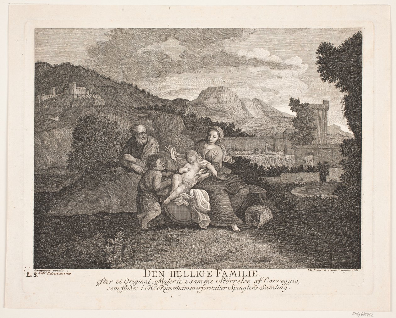 La Sacra Famiglia da Johann Gottlieb Friedrich