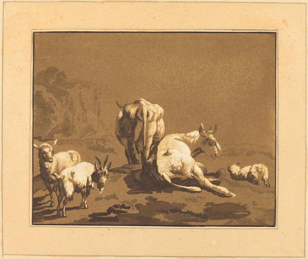 Mucche da Johann Gottlieb Prestel after Joseph Wagner