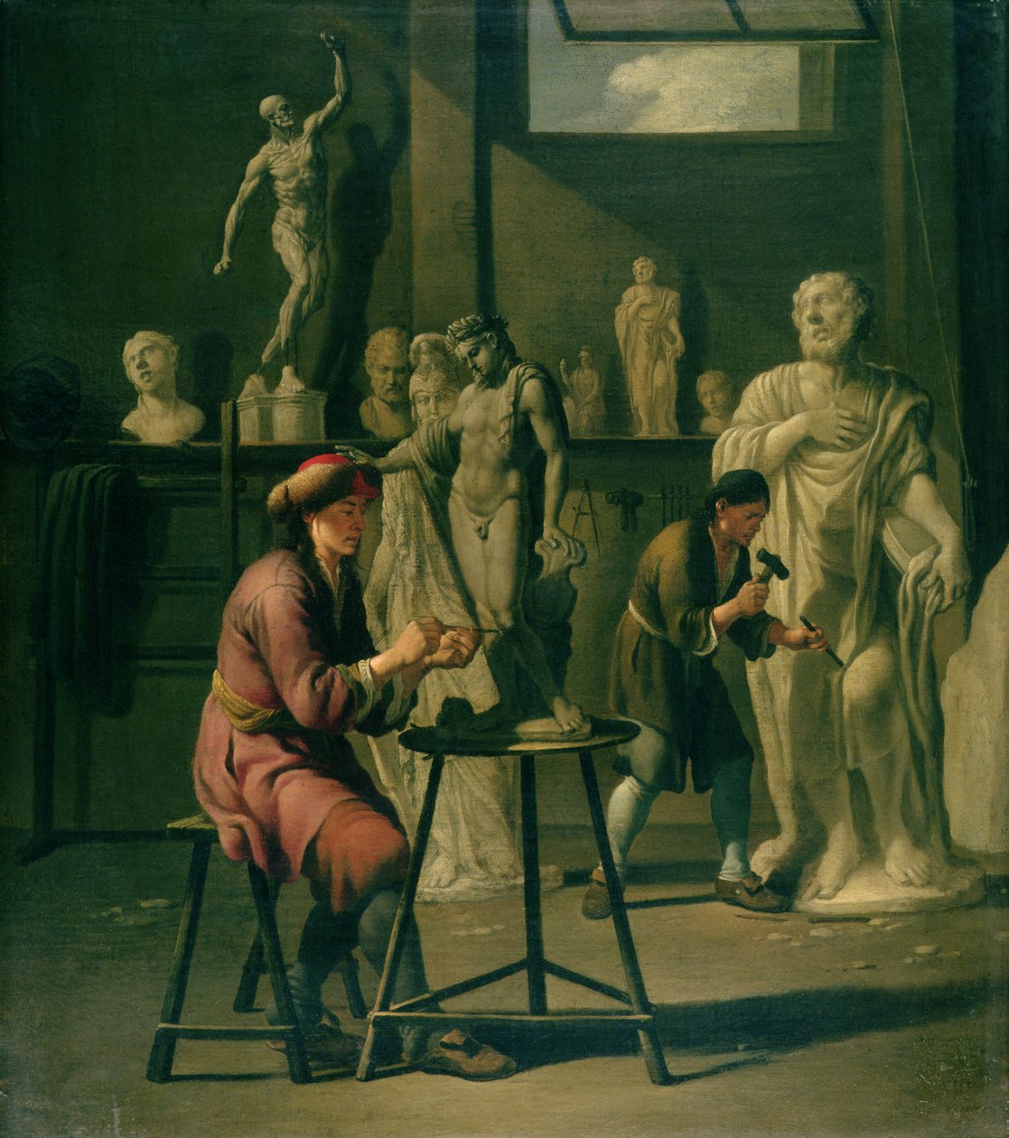 Interno di uno studio di scultore da Johann Heiss