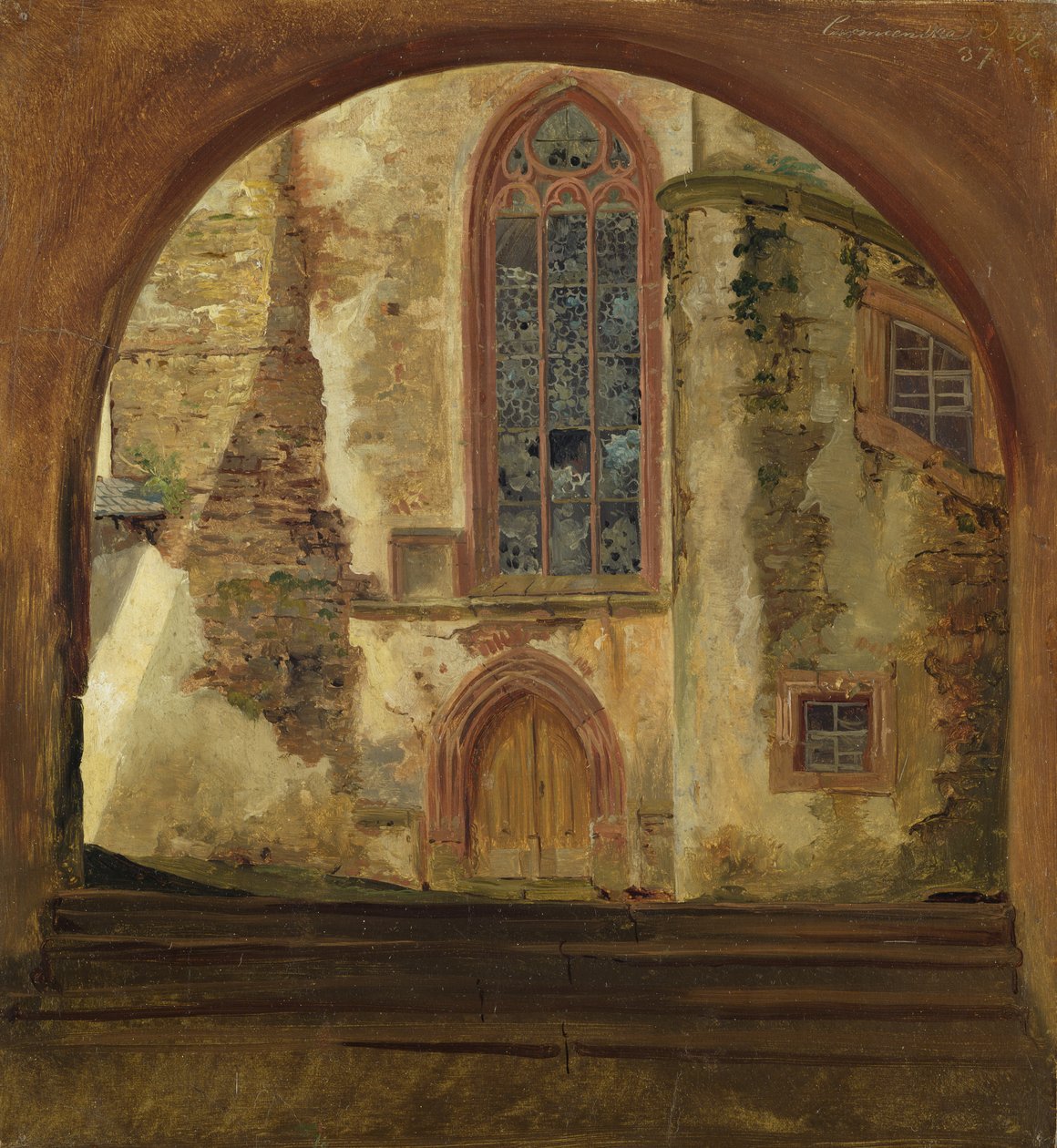 Castello di Rochsburg in Sassonia (dettaglio) da Johann Herman Carmiencke