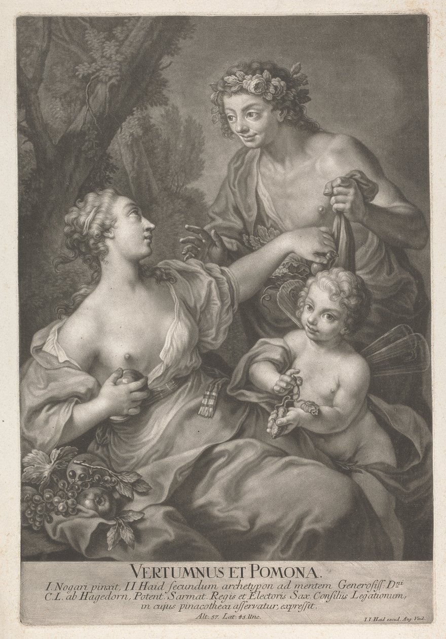 Vertumno e Pomona da Johann Jacobus Haid