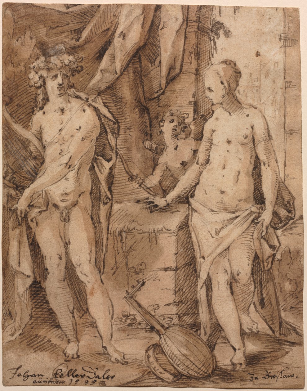 Apollo con Erato e Cupido da Johann Kellerthaler