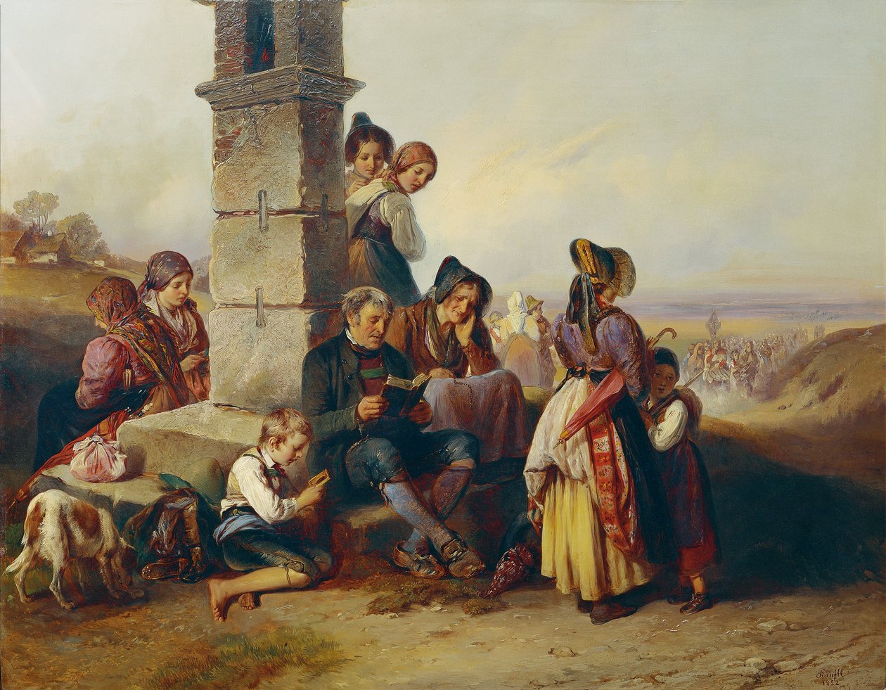 Il riposo dei pellegrini da Johann Matthias Ranftl