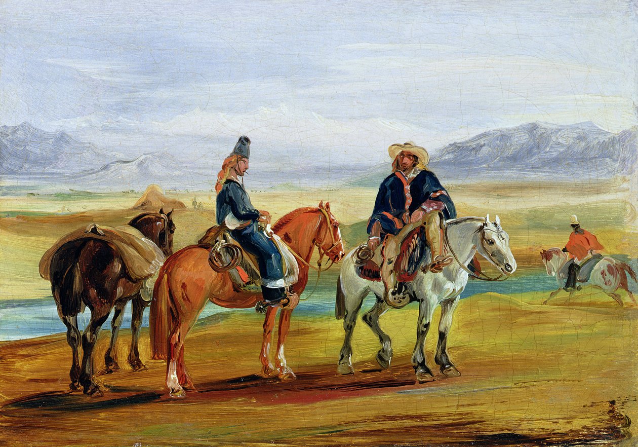 Huasos cileni, c.1836 da Johann Moritz Rugendas
