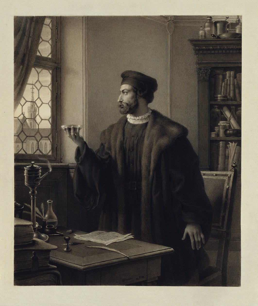 Faust nello studio da Johann Peter Krafft