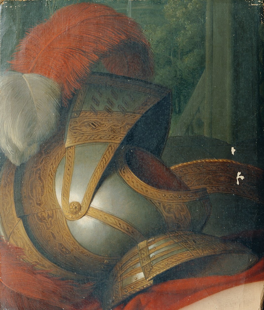 Elmo e scudo rotondo da Johann Peter Krafft
