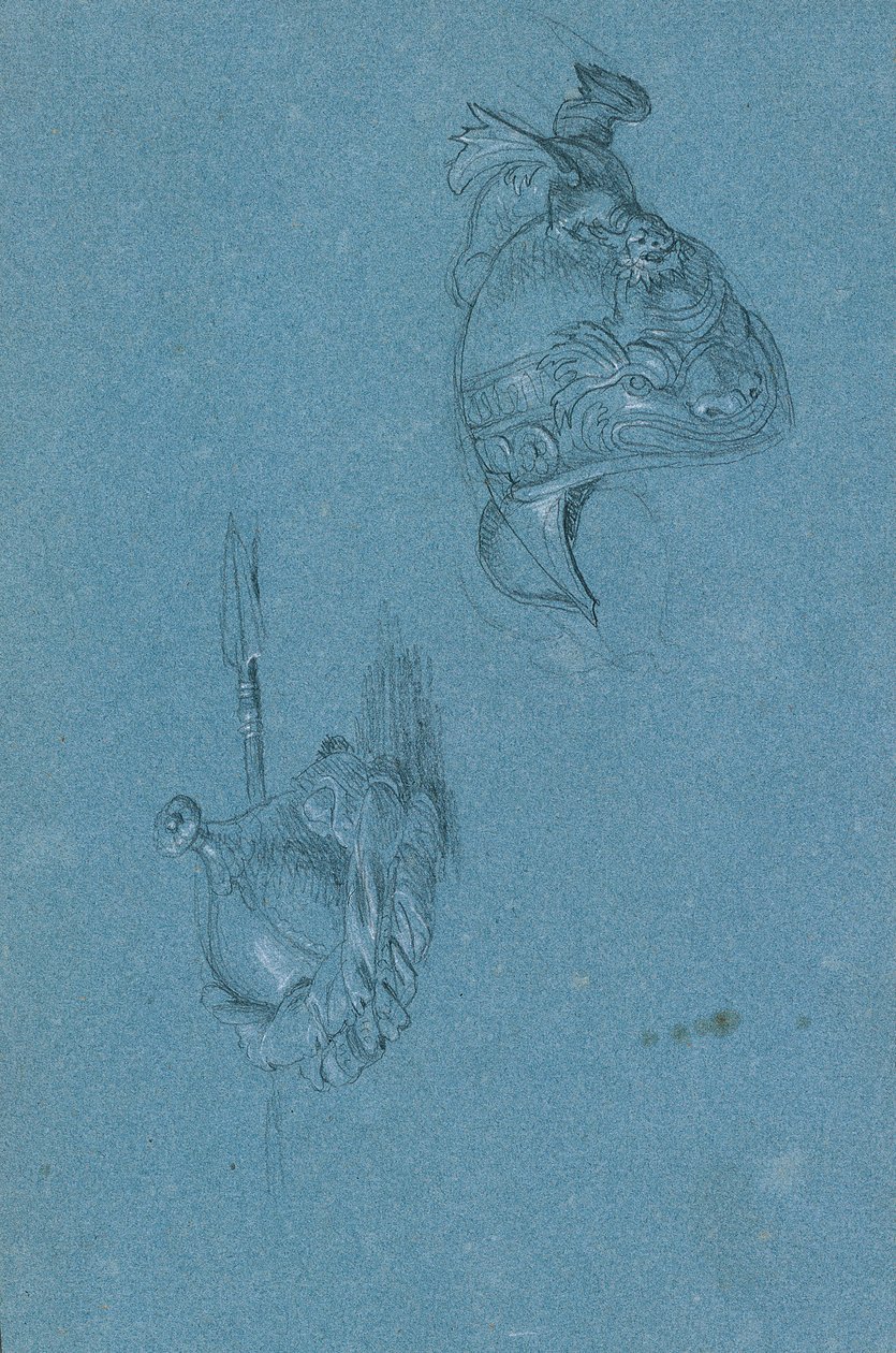 Studi di elmi da Johann Peter Krafft