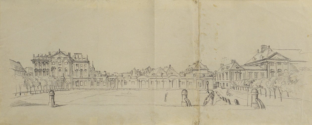 Glacis di Josefstadt con Palazzo Trautson da Johann Peter Krafft