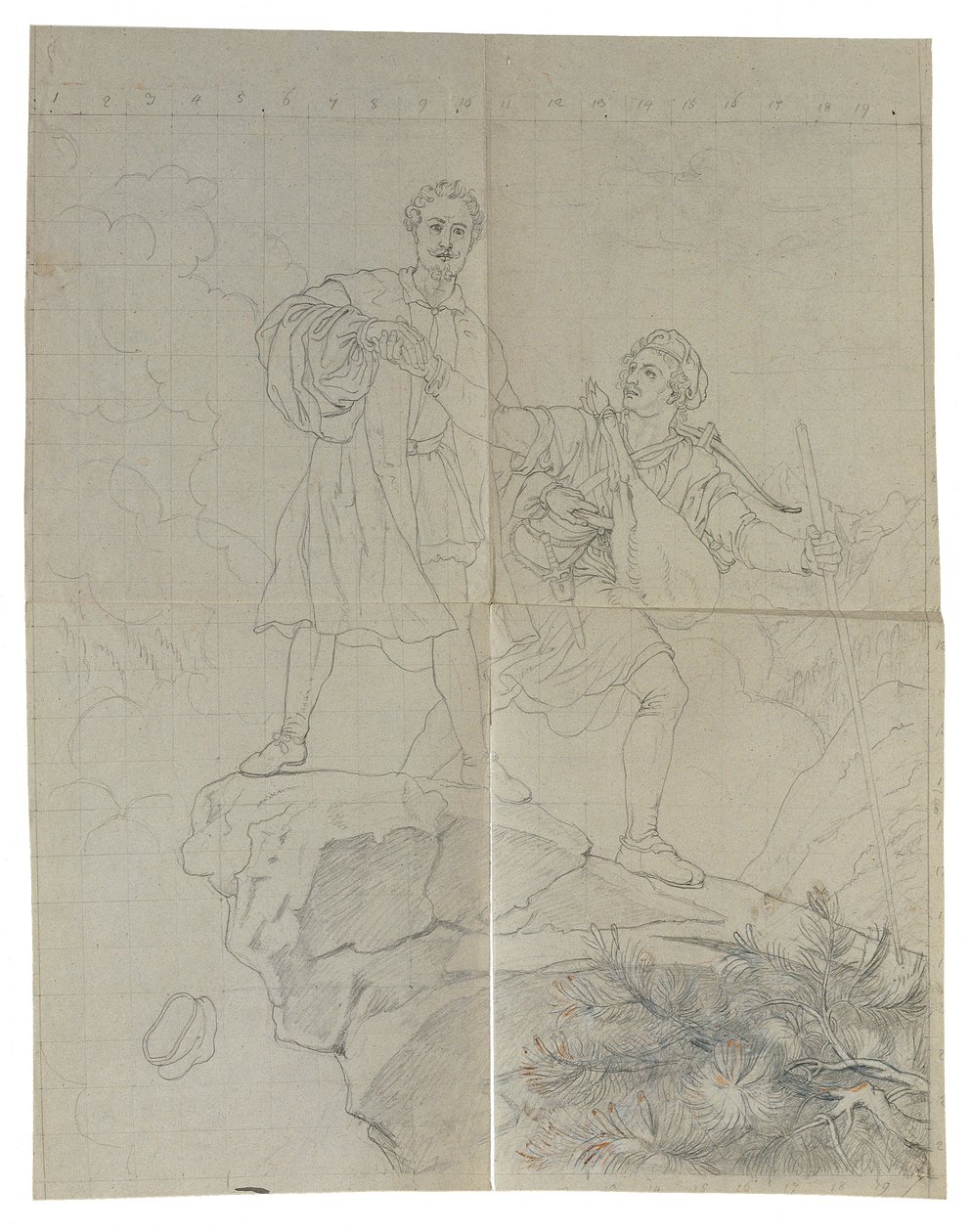 Manfred e il cacciatore di camosci da Johann Peter Krafft